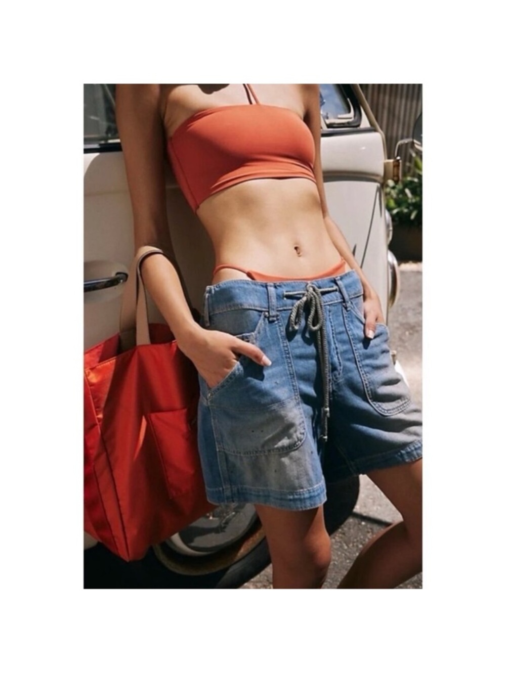 NWT Free People Second Chances Low-Slung Jean Shorts Blue Small - Picture 6 of 14
